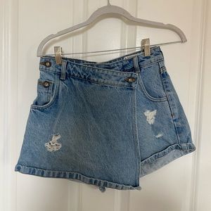 Zara High-waisted Jean Skort